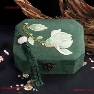 💕新品 復古 首飾盒 墨綠古典手飾盒珠寶盒歐式飾品盒收納盒手鐲化妝盒項鍊