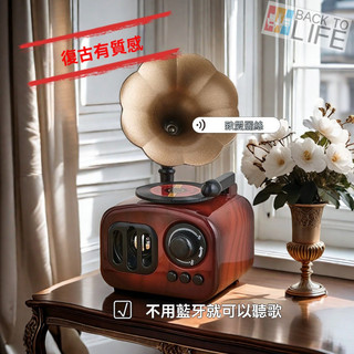 ✨✨複古音樂盒擺件 留聲機音樂盒擺件 民宿客藝擺件 節日音樂盒擺件 畢業生日禮物音樂盒擺件