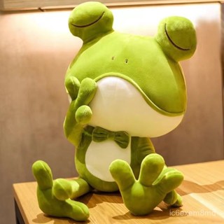 金選推薦📣可愛青蛙毛絨玩具公仔睡覺抱枕玩偶生日禮物床上安撫布娃娃送男生 J6IH