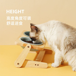 實木碗架 竹木 松木 雙碗架 單碗架 寵物餐桌 實木碗 貓碗架 寵物碗架 實木寵物碗貓碗陶瓷實木碗架貓食碗貓咪飯碗大