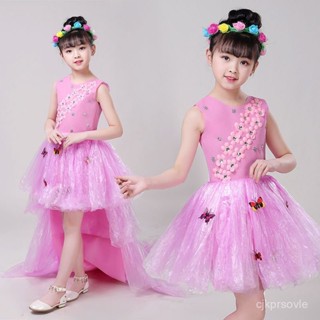 🔥新品熱銷🔥 環保服裝兒童時裝秀演出服手工製作材料親子走秀拖尾裙 OD57