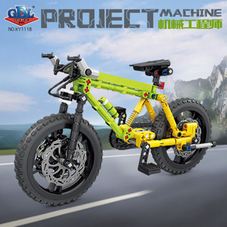 積木山地越野自行車模型拚裝機械聯動擺件兒童玩具禮物男【TOYBOX】