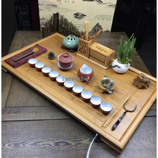 熱賣 竹製茶盤孟宗竹實木茶盤功夫茶具茶盤排水式茶臺大中小平板茶托盤 居家生活 辦公室 功夫茶具茶盤排水式 竹製茶盤孟宗竹