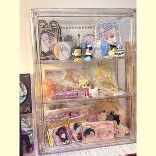 透明展示盒 公仔展示盒 展示盒 模型展示盒 磁吸展示盒 盲盒展示架收納泡泡瑪特盒收藏家用透明多個娃娃模型小擺件手辦櫃