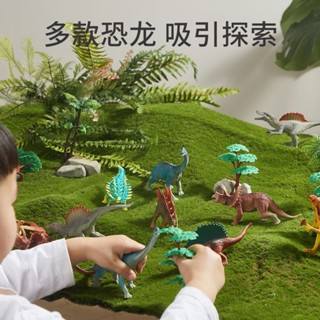 恐龍玩具 恐龍玩具模擬動物模型軟膠暴虐霸王龍三角龍大號翼龍兒童男女孩