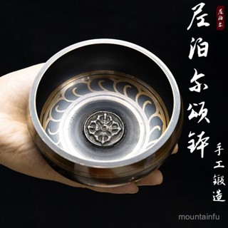 銅磬 銅缽 佛音碗 頌缽 梵音缽尼泊爾手工頌缽銅磬家用法海缽碗瑜伽靜心缽盂法器桌麵擺件誦經缽 銅磬法器 佛具 佛具用品