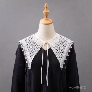 韓版百搭鏤空娃娃領 女裙子襯衫裝飾 假領子 日係花邊蕾絲 刺繡大翻領 假領片 蕾絲假領子 娃娃領 穿搭神器 大翻領 裝飾