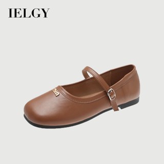 IELGY 法式低跟瑪麗珍鞋女復古平底小香單鞋