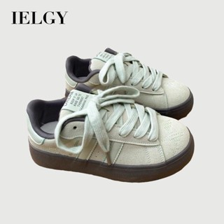 IELGY 小白鞋女百搭學生滑板鞋小眾休閒運動道德訓練鞋
