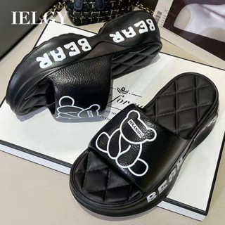 IELGY 熊貓可愛時尚拖鞋女防滑厚底時尚百搭防臭eva