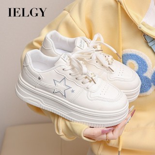 IELGY 小眾厚底小白鞋女新款百搭休閒運動鞋