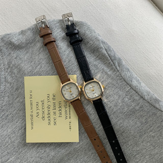 免運⌚ 手錶女小眾設計簡約輕奢方形小錶盤初高中學生考試考研專用石英錶防水 輕奢小眾設計感小巧手錶 簡約手錶 百搭 石英錶