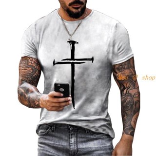 夏季T恤風潮流街頭嘻哈系列3D印花男士短袖運動T恤上衣Summer T-shirt style trendy s