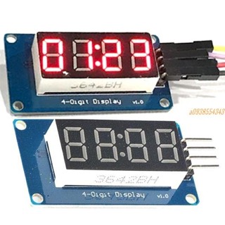 心儀の店鋪#4個字LED顯示模組 TM1637晶片七段顯示器 亮度可調 時分隔點 適Arduino樹莓派各種MCU開發板