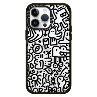 【🔥臺灣出貨🔥】CASETiFY聯名黑白塗鴉怪獸蘋果16適用iPhone15ProMax磁吸手機殻14