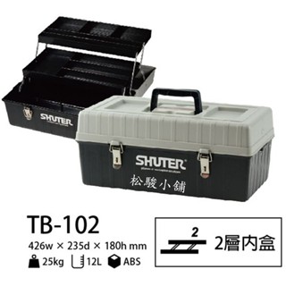 【松駿小舖】SHUTER樹德TB-102工具箱【附發票】專業型工具箱 耐重 零件 工業收納 五金螺絲板手收納