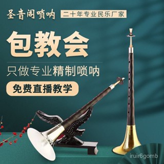 🔥24h桃園有貨🔥嗩吶樂器初學者全套成人專業紅木烏木黑檀木入門D調中號吹奏喇叭 H2D3