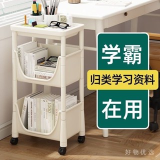 miss_甄選可移動置物架 置物手推車 收納架 兒童玩具置物架 多層家用零食小推車 簡易書櫃收納架 大容量