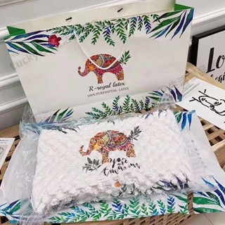 🔥新皇家100%泰國大象乳膠枕 天然防蹣抗菌乳膠枕頭護頸成人枕芯 保護頸椎枕芯乳膠枕 禮品批發代發