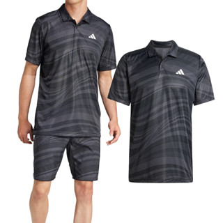 Adidas Club Graph Polo 男款 黑色 運動 休閒 Polo衫 上衣 訓練 機能 短袖 JD5426