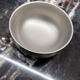 對白🔥臺灣出貨📣超輕薄 鈦雙層隔熱防燙碗13釐米 防燙碗 鈦碗 鈦工坊 大碗公不鏽鋼 雙層鈦碗 純鈦 隔熱碗 便當盒