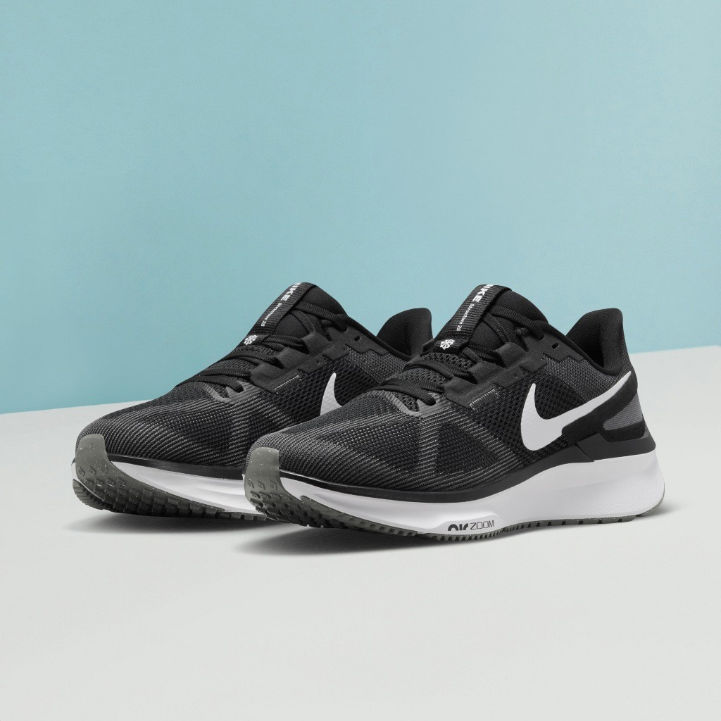 Nike Air Zoom Structure 25 男 黑白 訓練 網布 緩震 運動 慢跑鞋 DJ7883-002