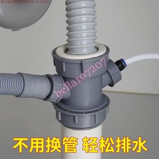 家用排水配件下水器 廚房下水管三通接頭洗碗機淨水器 排水管介面對接器 下水道三頭通
