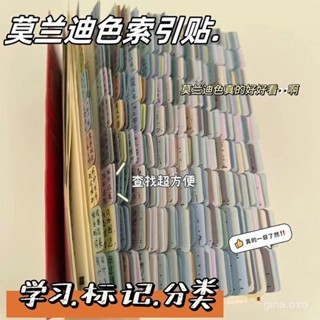 【桃園出貨】【店鋪熱銷】莫蘭迪索引貼標簽貼紙網紅便利貼小條標記紙粘性強分類目錄書簽貼