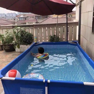 *熱賣 熱賣# INTEX 大型支架游泳池戶外戲水池兒童家用水池免充氣魚池94