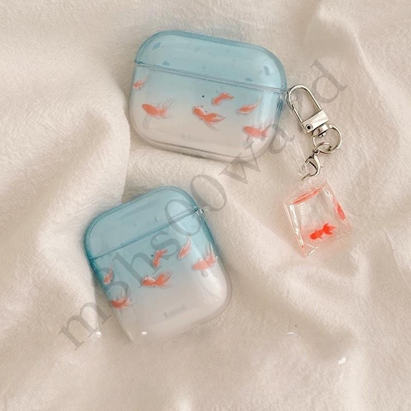 韓系ins 氣泡金魚 耳機套 Airpods pro 4代 防摔保護套 3代耳機殼 1/2代 4代耳機保護殼