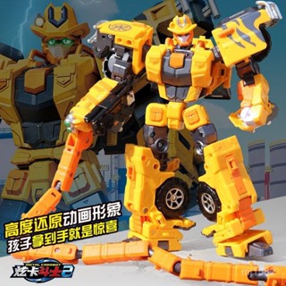 【臺灣熱銷💕免運】星際遊俠展高炫卡鬥士2季炫藍閃電S變形機器人玩具機甲正版二金剛