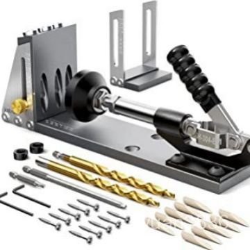 木工斜孔定位器 木工斜孔器定位器斜孔器Pocket Hole Jig Kit【臺灣出貨】 MEZ4