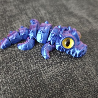 臺灣發貨✨3D列印玩具 擺件 模型可愛3D小鱷魚 漸變色關節靈活可當掛件 小玩具 列印 禮物爆款桌面