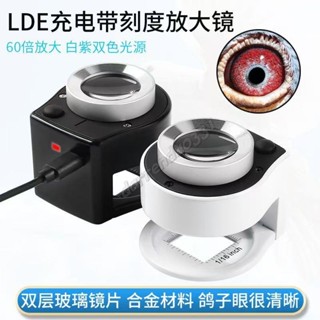 LED帶刻度放大鏡 好用高品帶刻度 放大鏡120倍 手持 目鏡顯微 鏡照布鏡印刷帶LeD充電放大鏡 燈充電 帶刻度放大鏡