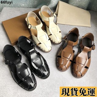 🌸限時低價🌸 女裝羅馬鞋 羅馬設計涼鞋 休閒涼鞋 小眾復古包頭羅馬編織涼鞋女夏季新款一字扣帶瑪麗珍鞋
