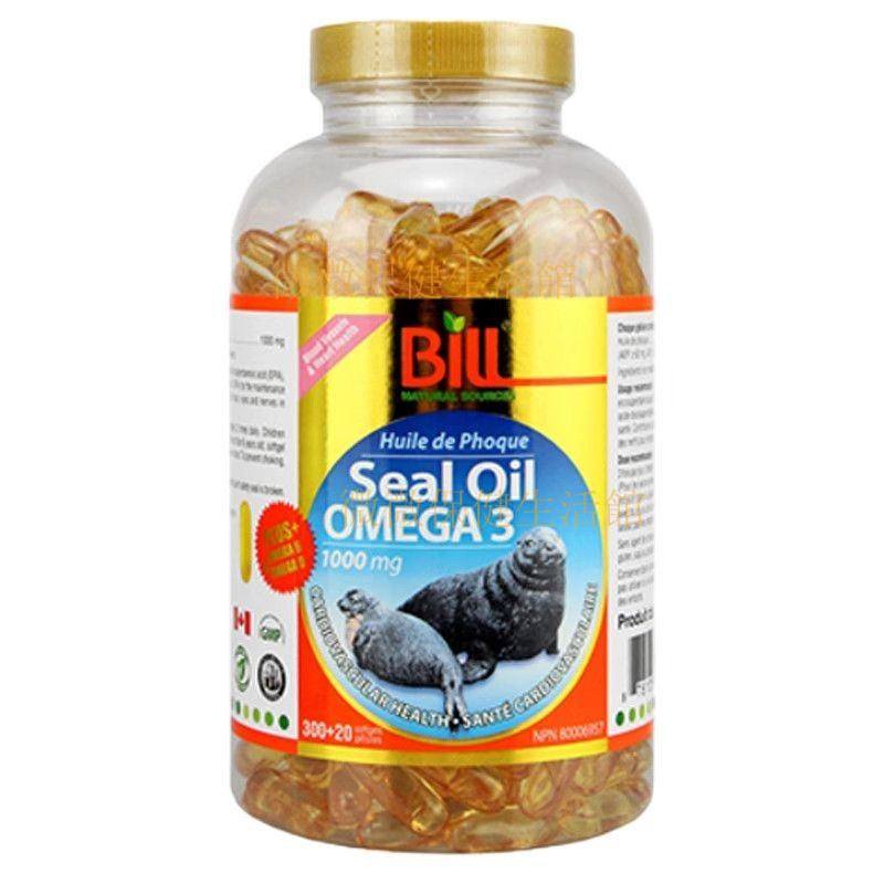 加拿大 BILL康加美標叔 高濃度海豹油Omega3 1000mg320粒