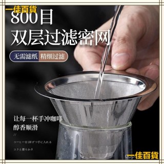 桃園❤咖啡過濾網304雙層800目滴漏式過濾器手衝咖啡粉漏鬥濾杯免濾紙
