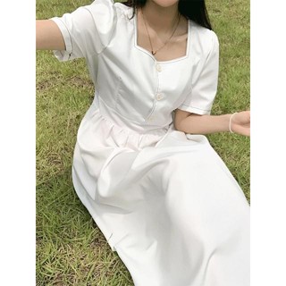 Codibook｜韓國 thepink 娜娜後鬆緊褶皺泡泡袖寬鬆長版連身洋裝［預購］長洋裝 襯衫洋裝 女裝