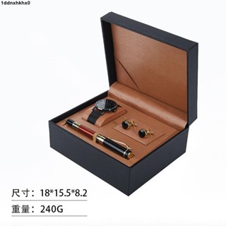 新款手錶禮盒✨臺出熱銷【質感絨布內襯】高檔PU皮質手錶收納盒鋼筆腕錶盒機械表商務整理手鏈展示包裝禮盒
