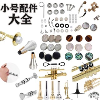 【臺灣出貨】降B調小號樂器配件大全維修螺絲彈簧毛氈墊軟木放水閥毛刷通用鍵