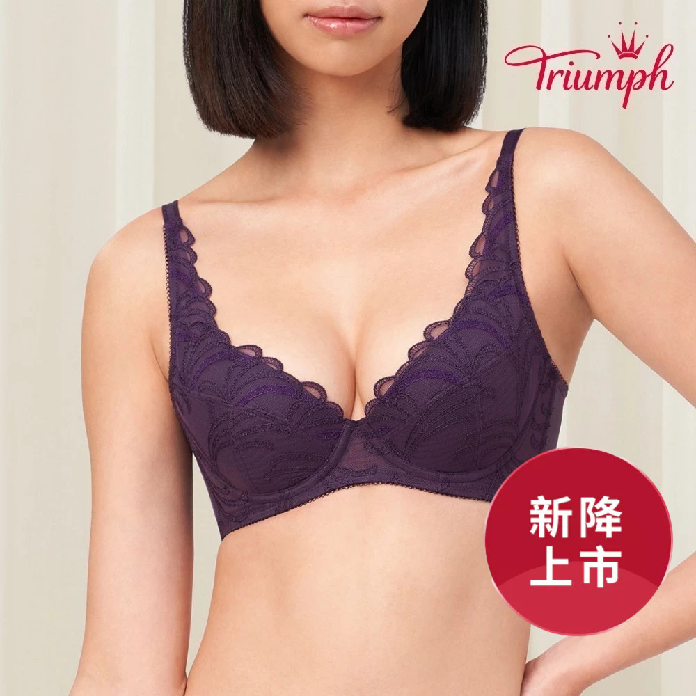 黛安芬- Natural Elegance Finesse 天生優雅系列 軟鋼圈內衣 C-E 深紫｜16R8933 FH