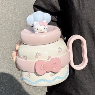 💕臺灣出貨💕可愛 大肚塑料杯 大容量 吸管 女生 高顔值 水杯 學生 卡通 便攜 ins