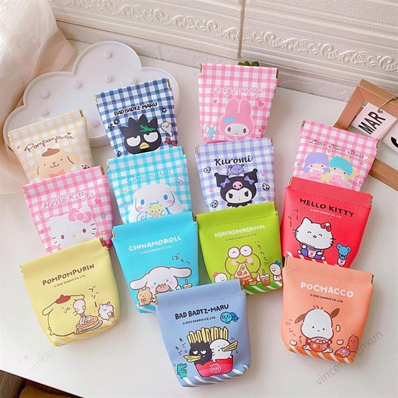 💕壹灣出貨+發票💕可愛零錢包 多功能收納包 庫洛米美樂蒂帕恰狗布丁狗大耳狗 收納包 耳機包 硬幣包 鑰匙包 RS彈