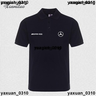 【廠家現發】訂製賓士AMG賽車服polo衫汽車4S店短袖T恤工作服男女車友會標誌短袖