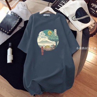 《30-80kg可穿》純棉新款T恤上衣中長款短袖大碼女裝半袖女寬松百搭夏季新潮