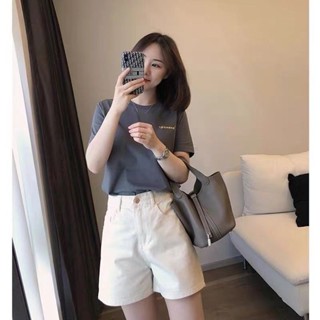 【Sweet Oversize】夏裝2025新款搭配時尚港風減齡短袖夏季牛仔上衣短褲兩件套裝