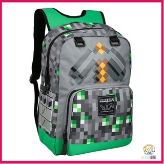 🧸新品熱銷🧸【新品促銷】我的世界Minecraft書包綠寶石火炬鑽石鎬武器揹包初中學生兒童時尚書包開學文具書ETSB
