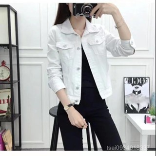 新店超好賣💋【質保】白色外套修身女裝牛仔外套女夾克短款小個子薄款夏季 BSOV