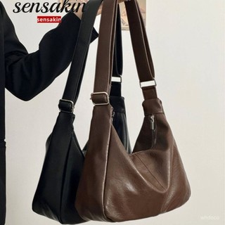 👜 卿選好物 👜SENSAKIN包包女2024新款美拉德斜挎包軟皮大容量百搭單肩託特包