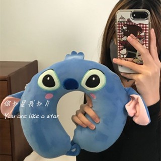 u型枕 旅行枕 飛機枕 頸枕 【店鋪熱銷】可愛史迪仔u型枕記憶棉可拆洗午睡枕ins學生旅行靠枕便攜護頸枕頭